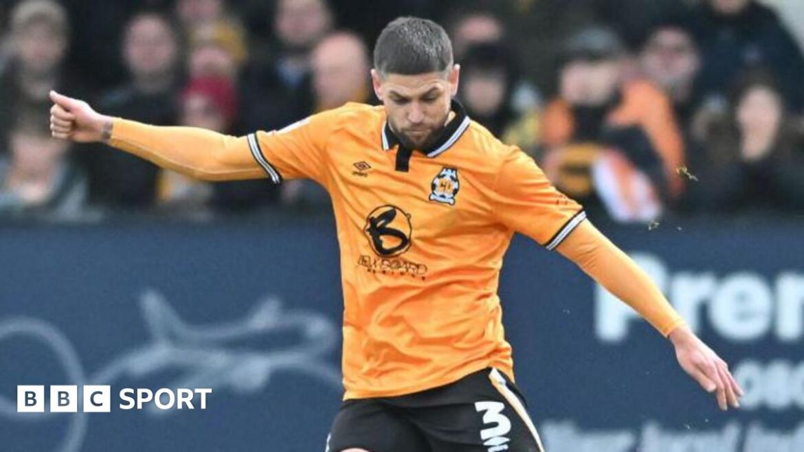 Stockport County player Danny Andrew, pictured in action for Cambridge United last season