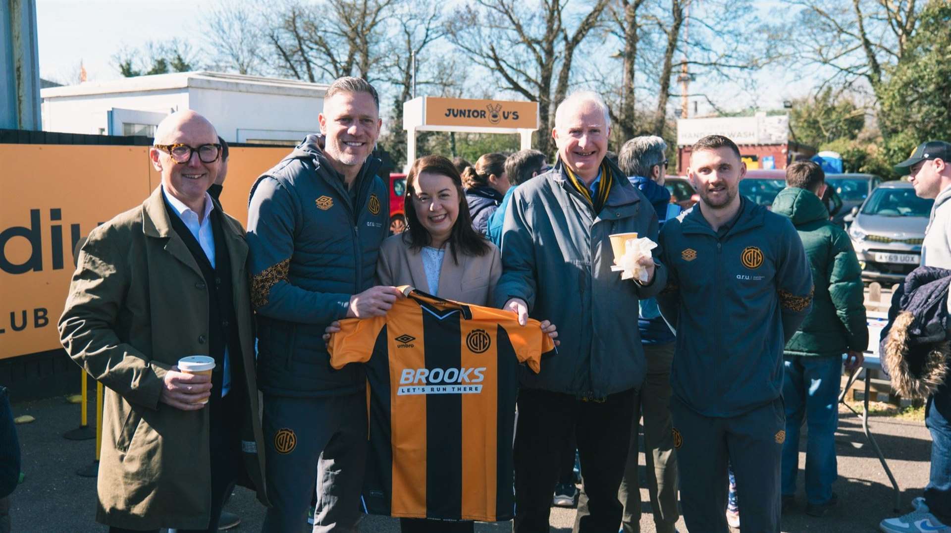 Sports minister Stephanie Peacock visits the Cledara Abbey Stadium with Daniel Zeichner MP. Picture: Cambridge United Foundation