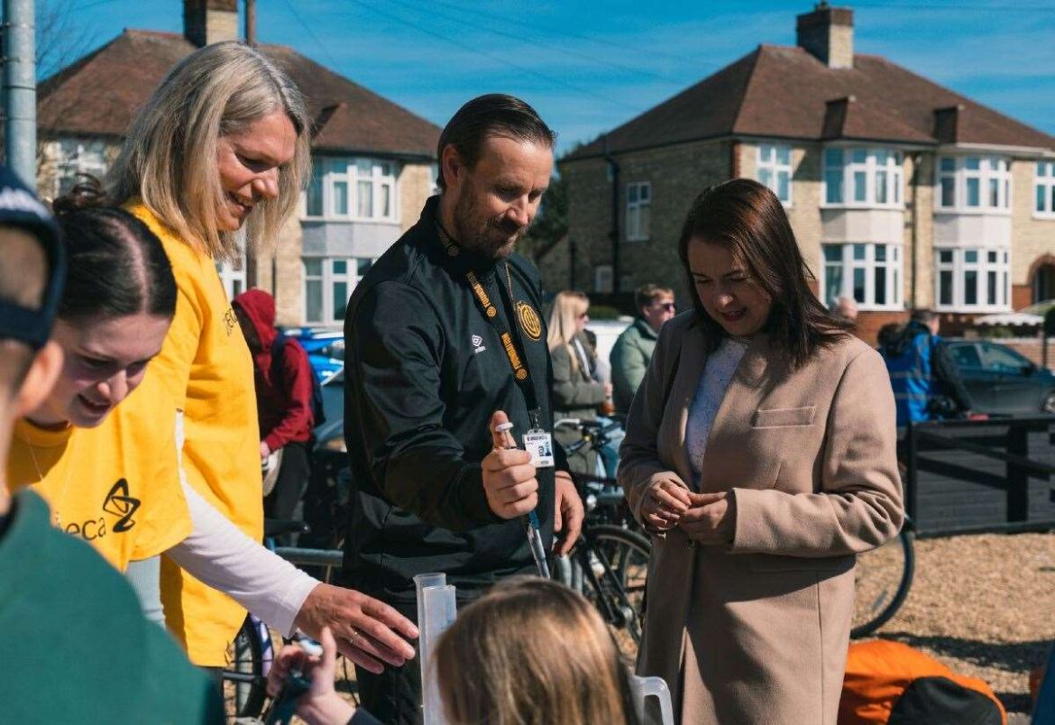 Sports minister impressed by Cambridge United Foundation on visit to Cledara Abbey Stadium