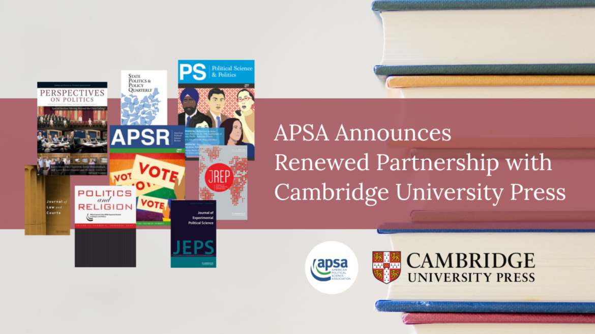 APSA Announces Renewed Partnership with Cambridge University Press -