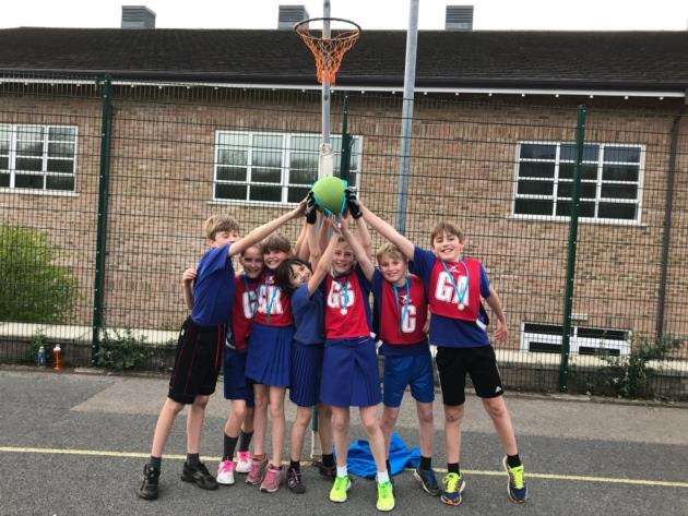 William Westley Primary School netball team at the Cambridge School Sports Partnership High Five Netball tournament.