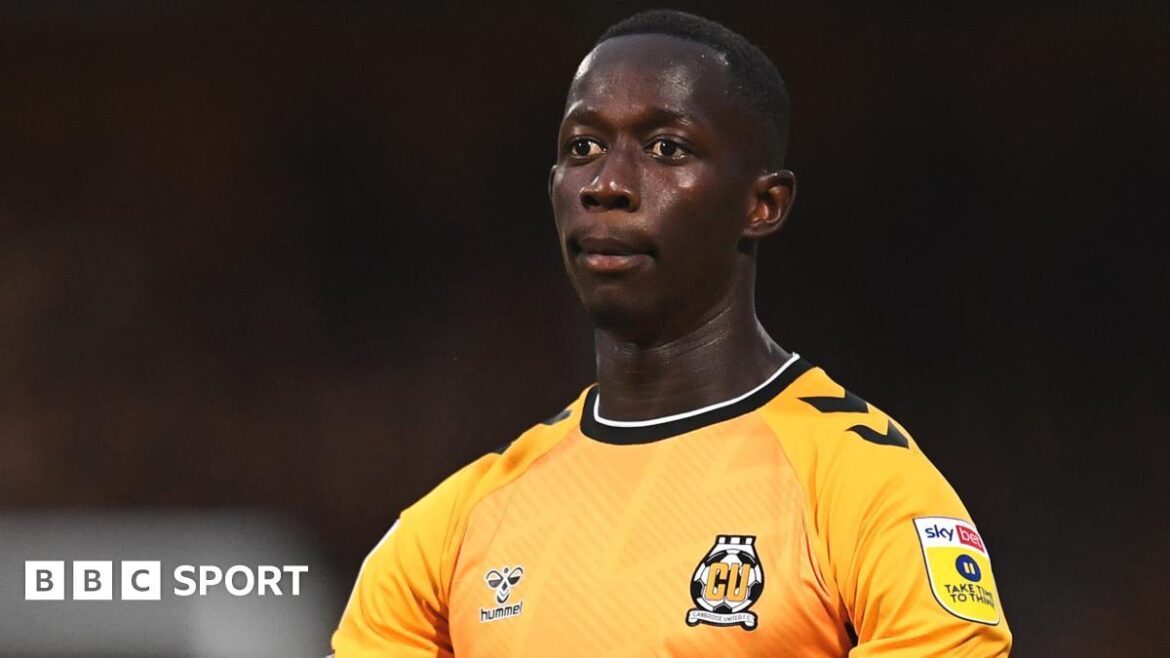 Saikou Janneh in action for Cambridge United